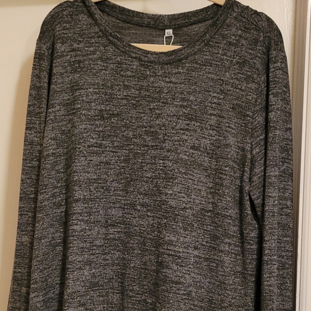 XIEERDUO Womens Gray Soft Long Sleeve Crewneck Size XL